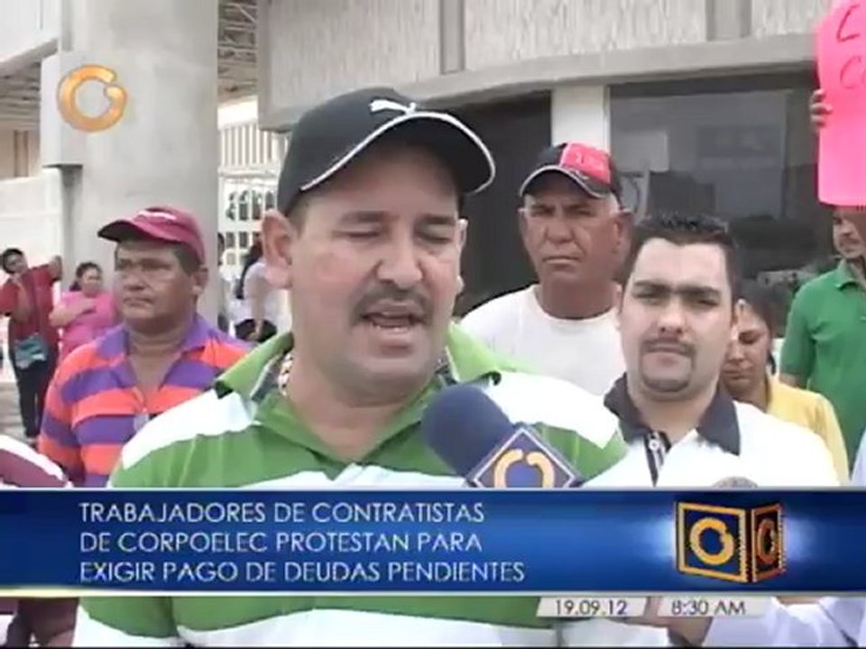 Contratistas de Corpoelec protestan en Maracaib...