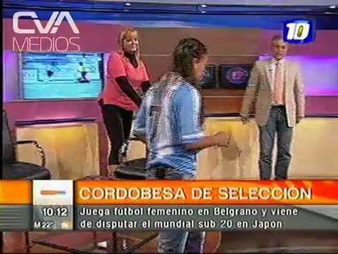 Canal10-CronicaCordoba-JugadoraSub20-20120907