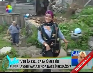 Saba Tümer Ayderde kahkaha atmaya kalkınca!