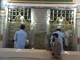 cleaning of Golden cover (Jaali ) of Roza-e Mubarak of Prophet Muhammad (S.A.W)
