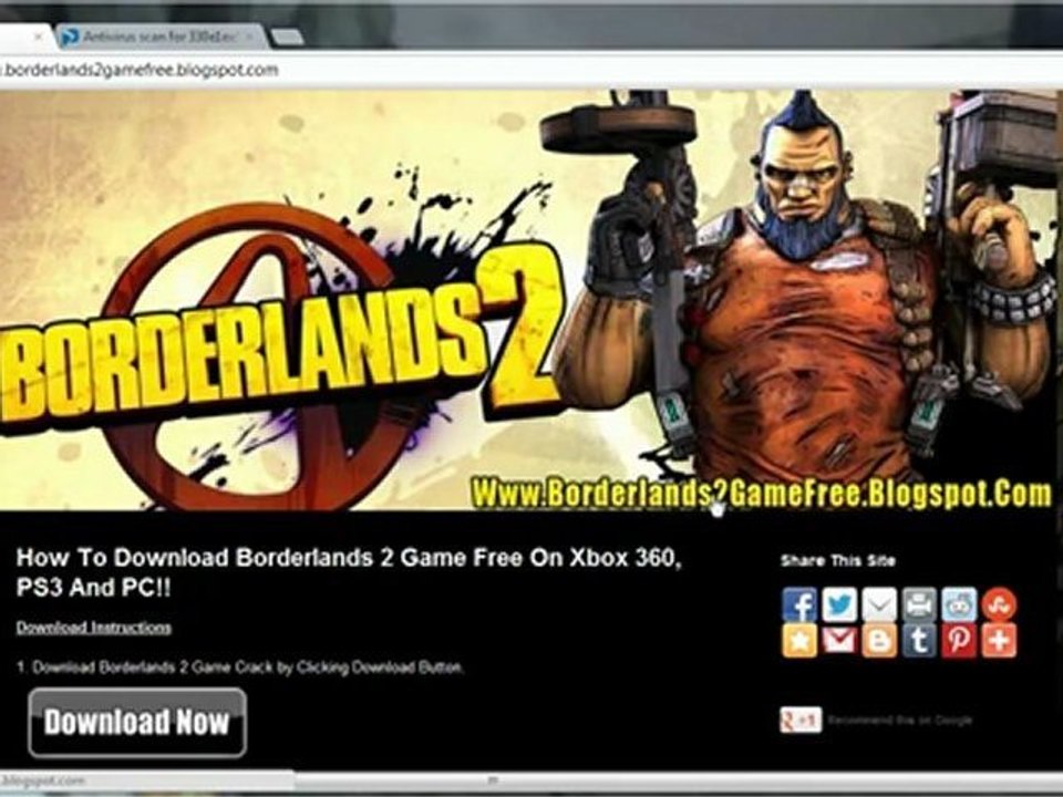 Download Borderlands 2 Game Crack + Keygen Free!!