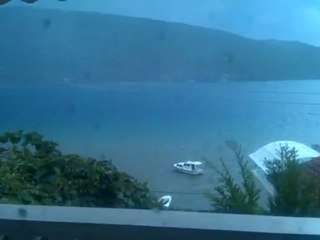 Lightning hits the sea