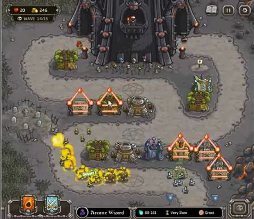 Kingdom Rush Walkthrough - Levels 11 and 12 - 3 Stars