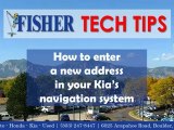 How to enter an address into the Kia Navigation