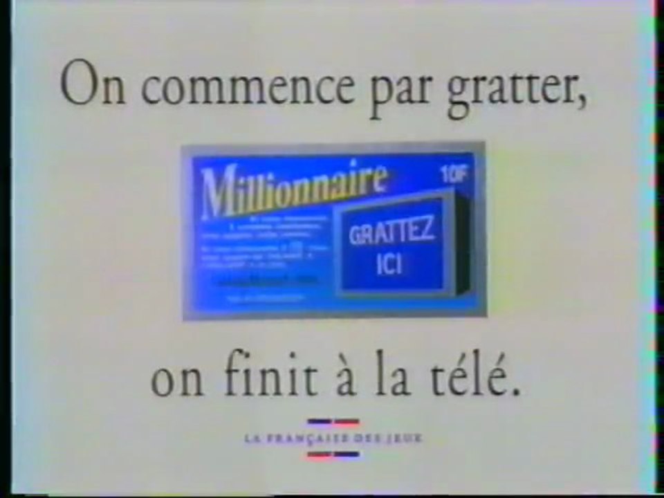 Publicité Le Millionnaire Francais des jeux 1994