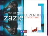 Bande Annonce Promotionne Zazie Le tour des anges mars 1999 TF1
