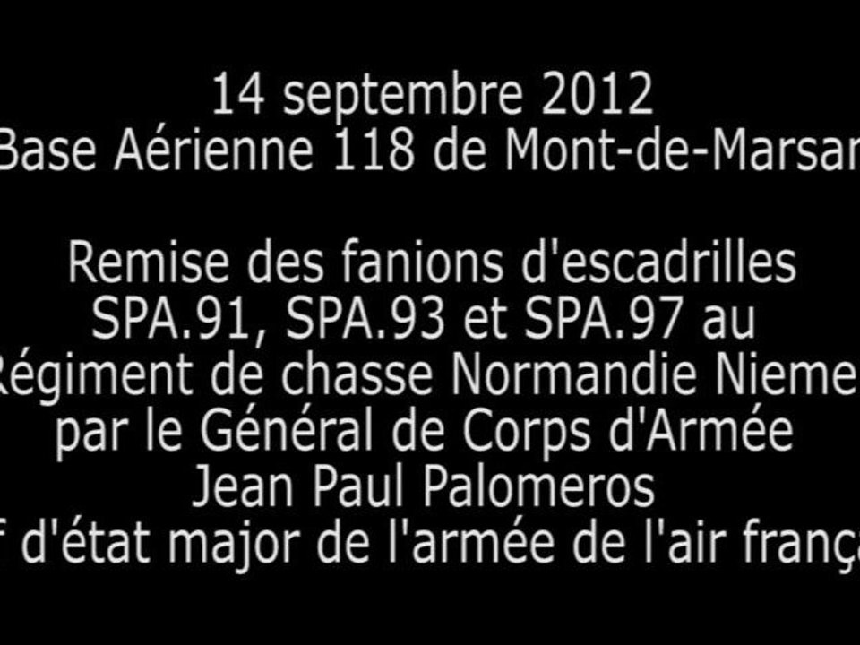 Remise des Fanions d'escadrilles au Régiment de chasse Normandie Niemen