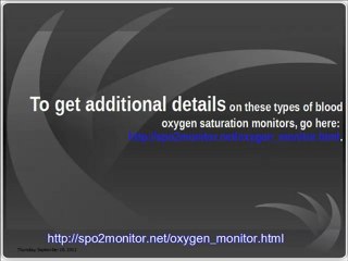 Three Kinds Of Oxygen Saturation Monitor