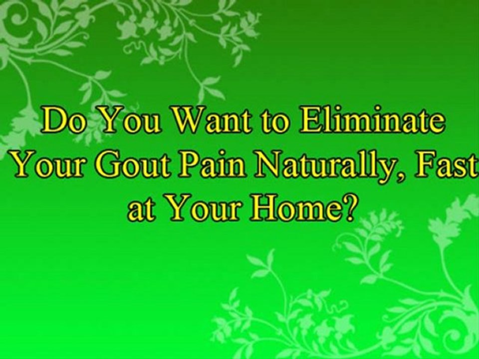 The Gout Remedy Report - How to Cure Gout pain Naturally