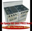 BEST PRICE 48 Pro-Style Natural Gas Range with 6 Sealed Ultra High-Low Burners 2.92 cu. ft. Convection Ovens Manual Clean and Double Sided Grill/Griddle Stainless Steel with Brass