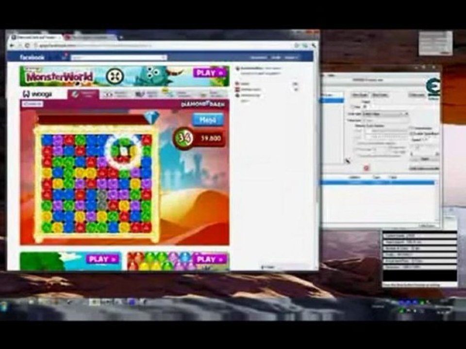 Diamond Dash swf Hack / Cheat - Facebook Game [Inspex]