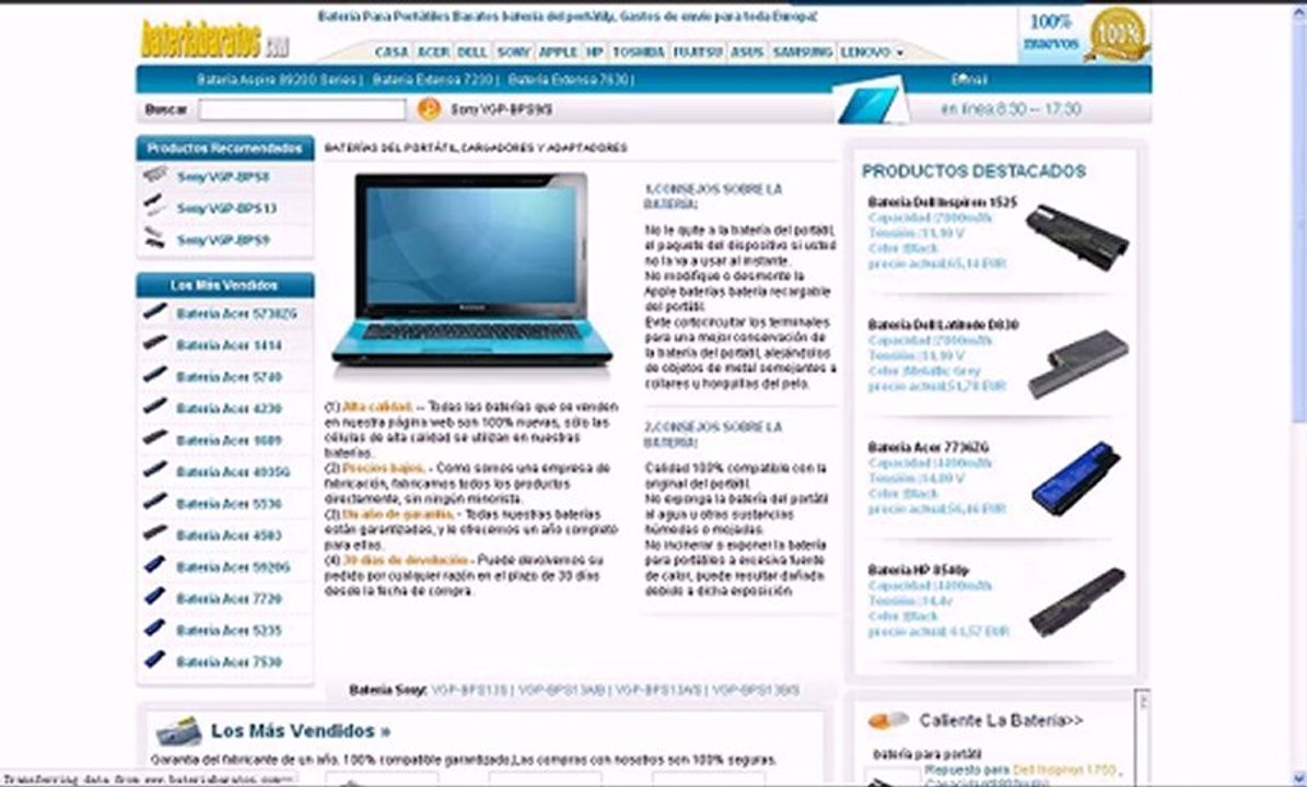 bateria hp 4340s,6475b,8560w,2000-350US , HP 3115m ,Folio 13