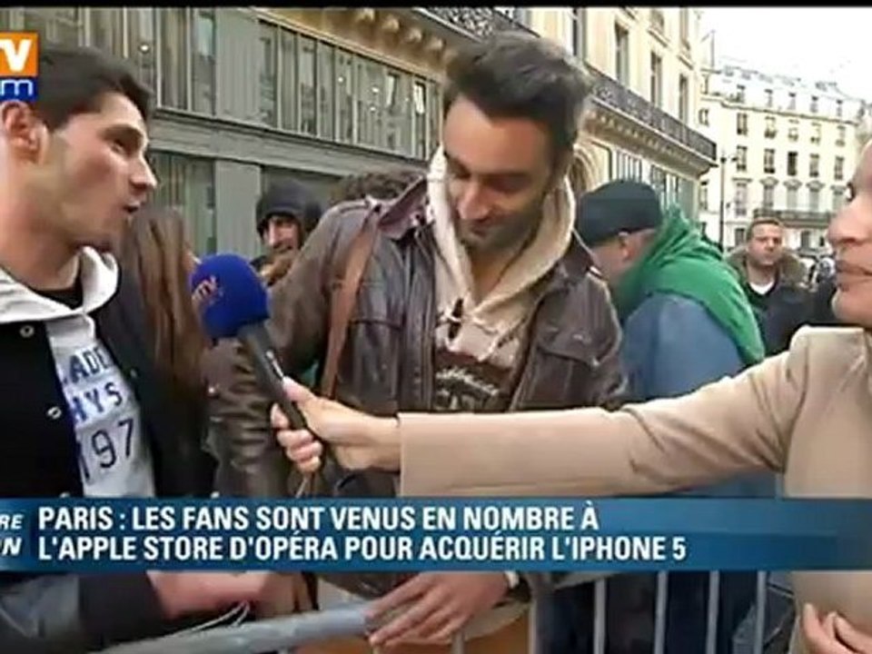 iPhone 5 : attente fébrile devant l'Apple Store Opéra