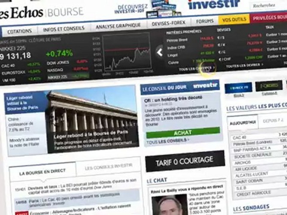 Les Echos et Investir s'unissent et créent Les Echos Bourse - Investir