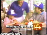 McDonalds Blue Jay Hats Ernie Whitt 1986