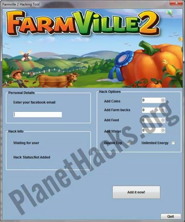 ZYNGA FARMVILLE 2 HACK