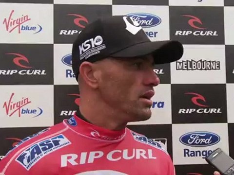 Slater & Parko into RD3 of the Rip Curl Pro Bells 2011