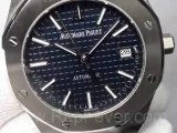 Royal Oak Jumbo Automatic Stainless Steel Case Blue Dial Black Leather Strap