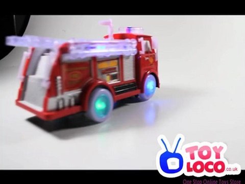 toyloco.co.uk Battery Operated Fire Brigade With Flashing Lights 90011B