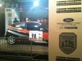 Le frangin sur le podium du rallye de la Montagne noire en clio RS