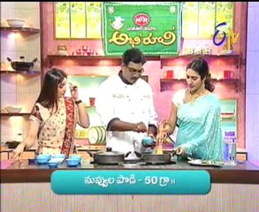 Abhiruchi - TV Artress Lakshmi - Alu Podi Mash, Beerakaya Guttulu & Veg. Yogurt Salad - 02