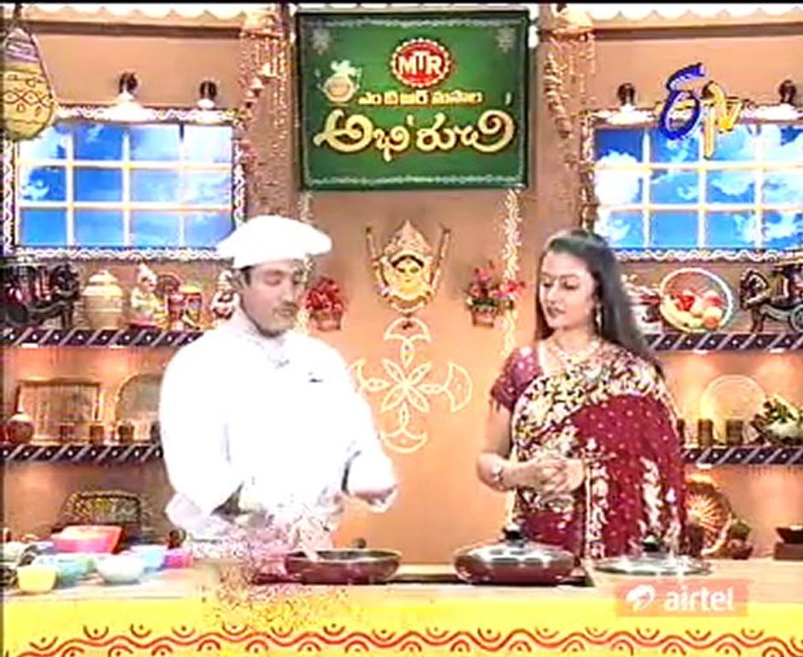 Abhiruchi - Recipes - Alu Chana masala,Peasra Keera Salad,Carrot Alasanda vadalu,Idli65 - 01