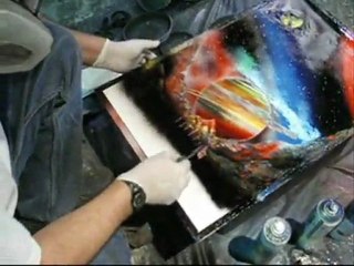 Spray paint art (For Beginners - Tutorial)
