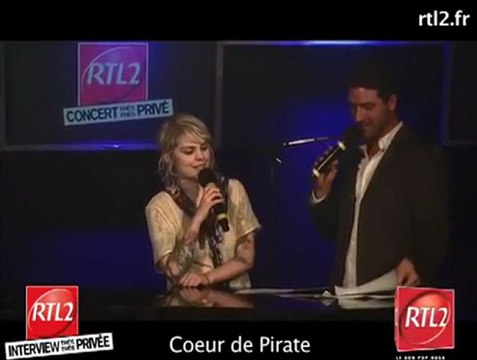Coeur de Pirate - Interview Très Très Privée RTL2 ( rtl2.fr/videos)