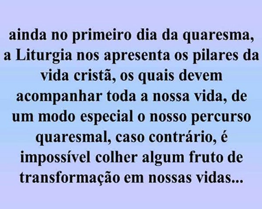 Quaresma - Parte 4 - a nossa caminhada quaresmal