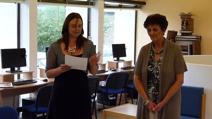 discours et présentation du second roman de Monique Bossicart:"Et si tout recommençait?" et séance de dédicaces à la Bibliothèque de Libramont (Belgique