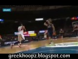 Milos Teodosic delivered a sick pass to Josh Childress