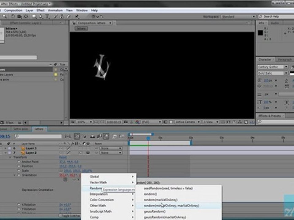anim letters 3D (After Effects Tuto)