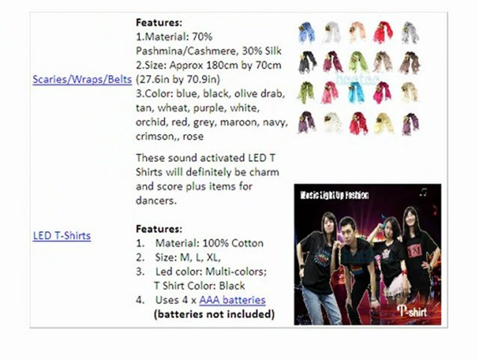 What kinds of dancing accessories you can get from hootoo.com