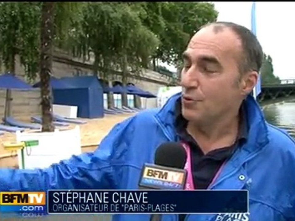 Coup d’envoi de Paris Plages sous la pluie