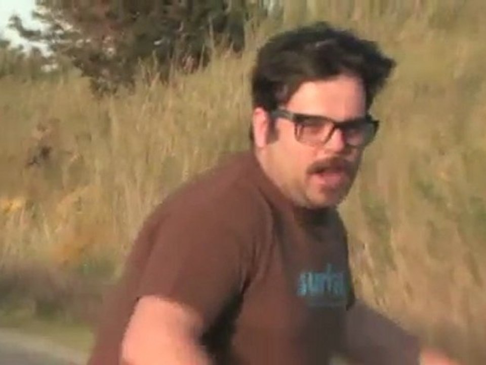 Aufregende Longboardfahrt