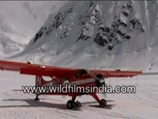 Planes landing on snow