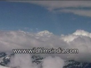 Clouds and snow mountain in Alaska