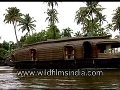 Houseboat on backwaters, Kerala