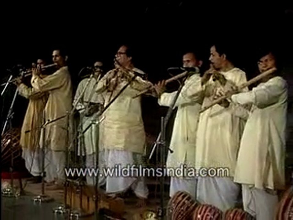 Flautists and drummers from Assam