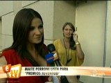 Maite Perroni llega a sus ensayos de Premios Juventud (ETV)
