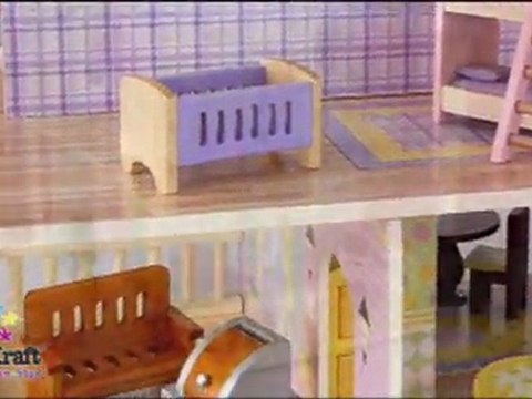 wonder-toy.com Pastelowy drewniany domek dla lalek