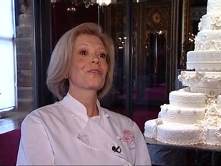 Royal wedding cake on show