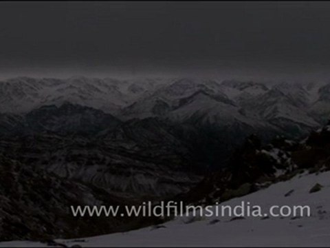 Snow capped mountain ranges, Ladakh