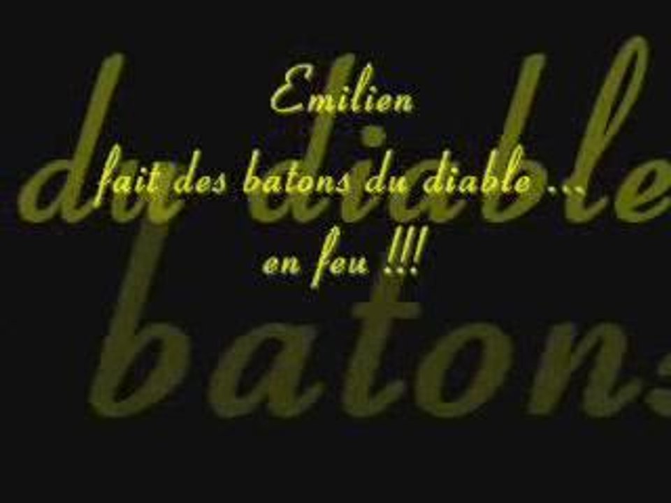 Batons du diable en feu