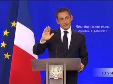 Réunion de la Zone Euro : Conférence de presse de N. Sarkozy