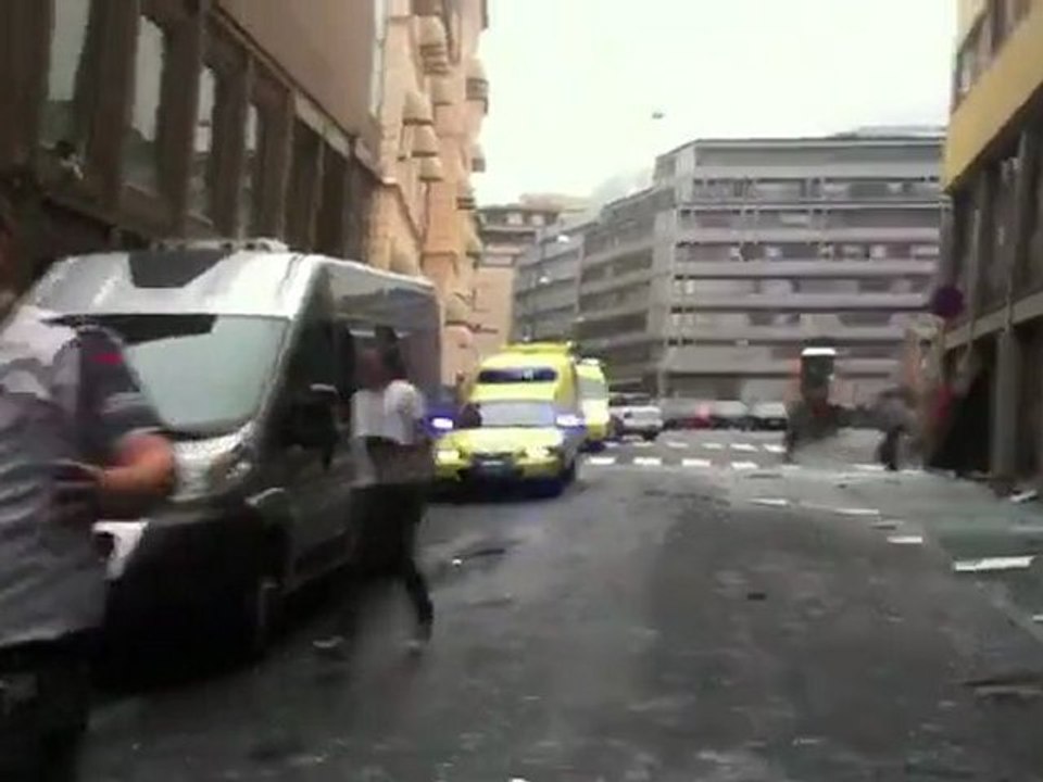 Les premières images de l'explosion à Oslo