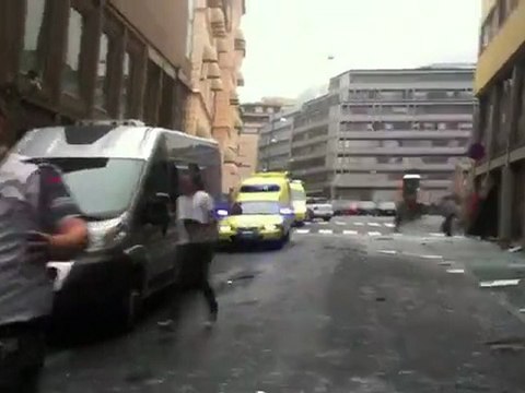 Les premières images de l'explosion à Oslo