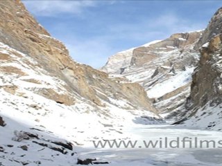 Frozen river of Ladakh South Asia