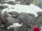 Crazy: BMC Freeride Mountainbike am Gipfelkreuz Rigidalstock auf Wanderung / Bergtour gefunden