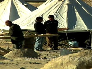 Night view of Relief tents at Choglamsar, Ladakh